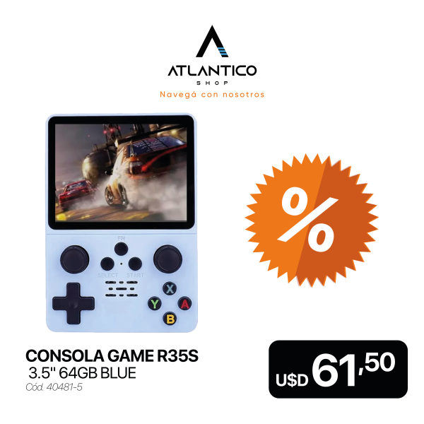 CONSOLA GAME R35S 3.5" 64GB BLUE